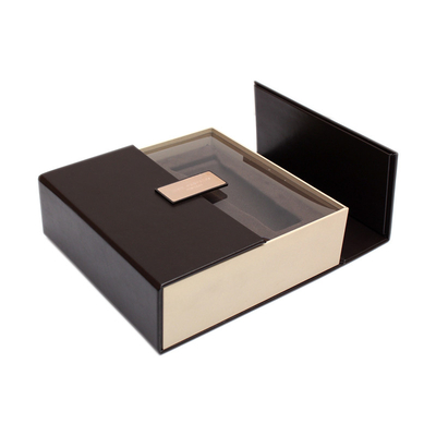 La estructura de Flip Top Shape modificó dos cajas de regalo para requisitos particulares duras de papel de gama alta de la cartulina de regalo de la puerta de la caja del cierre de lujo del imán