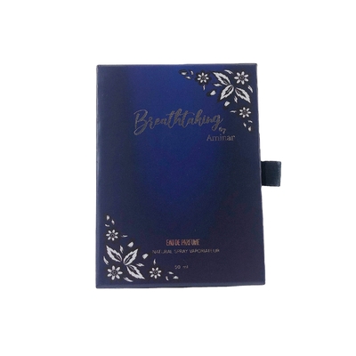 caja de lujo dura del perfume de las cajas de regalo de la cartulina 1000g que empaqueta la hoja caliente ULTRAVIOLETA