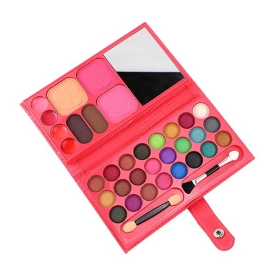 comprar Paleta magnética del sombreador de ojos de los colores vacíos de cuero de los envases 63 con el espejo online manufacture