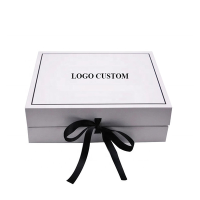 El paño LV modificó la caja de papel plana plegable de Flip Top String Ribbon Handle para requisitos particulares de las cajas de regalo de la cartulina del hardpaper de la cinta de la caja del regalo