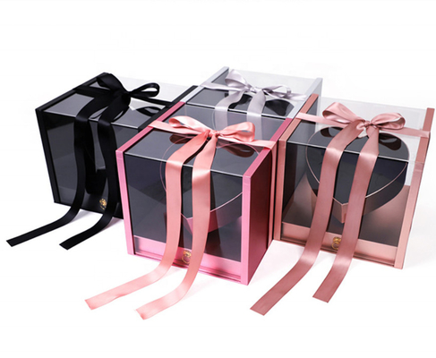 cajas de la flor de la cartulina de la ventana de 1m m 2m m 3m m que empaquetan los 30x20x10cm