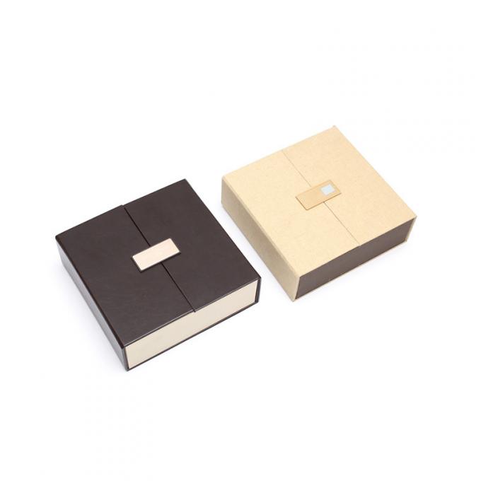 La estructura de Flip Top Shape modificó dos cajas de regalo para requisitos particulares duras de papel de gama alta de la cartulina de regalo de la puerta de la caja del cierre de lujo del imán 0