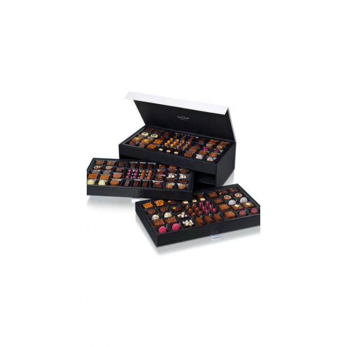 350g Art Paper Hard Cardboard Gift encajona la trufa de chocolate que empaqueta el punto ULTRAVIOLETA 2