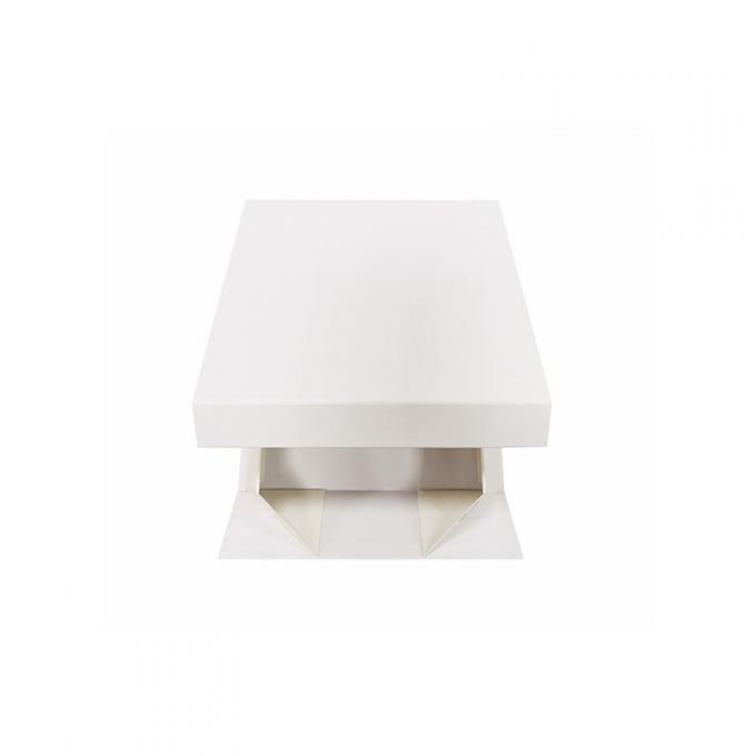 Caja de papel plana dura de papel modificada para requisitos particulares blanca de Flip Top String Ribbon Handle de las cajas de regalo de la cartulina de la cinta plegable de la caja del regalo 2