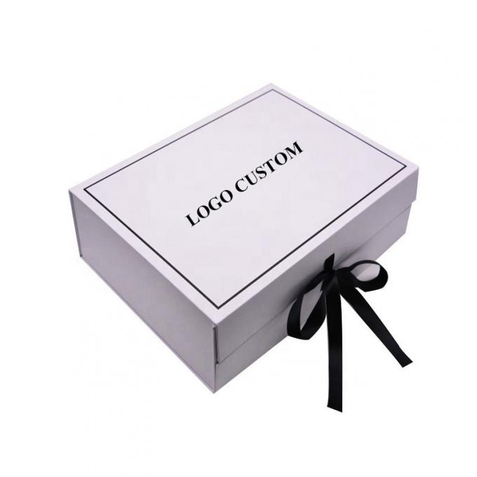 El paño LV modificó la caja de papel plana plegable de Flip Top String Ribbon Handle para requisitos particulares de las cajas de regalo de la cartulina del hardpaper de la cinta de la caja del regalo 1