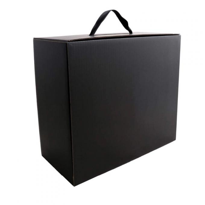 SGS duro ROHS Flip Top Gift Box de las cajas de regalo de la manija grogrén 2