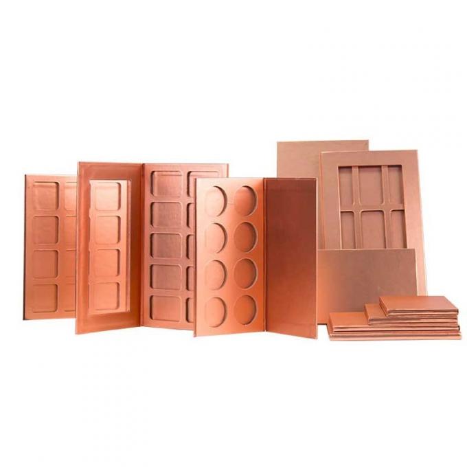 Caja de cartón del rectángulo de la paleta vacía del sombreador de ojos del color de PMS que brilla 0
