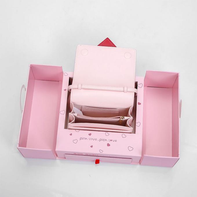 SGS ROHS de la caja de regalo del collar magnético plegable y del pendiente de la cartulina 1000gsm 2