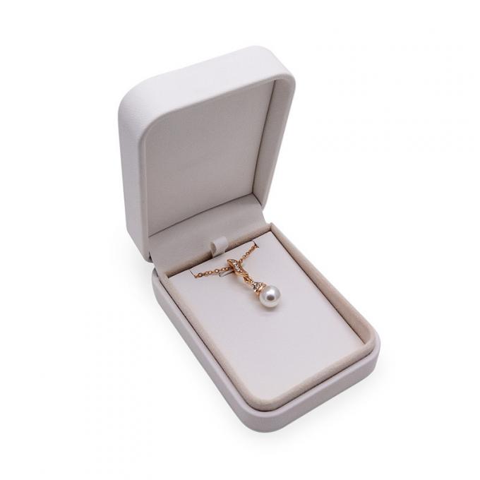 Boda de cuero Ring Box Silver Stamping del joyero magnético del terciopelo de CMYK 4C 0