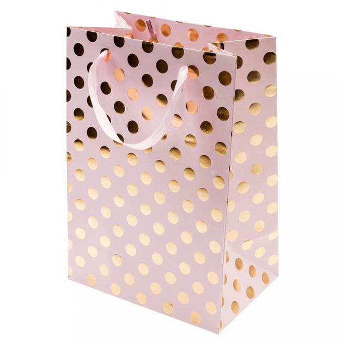 el regalo de lujo de 100gsm 128gsm imprimió las bolsas de papel con la manija de la cinta 2