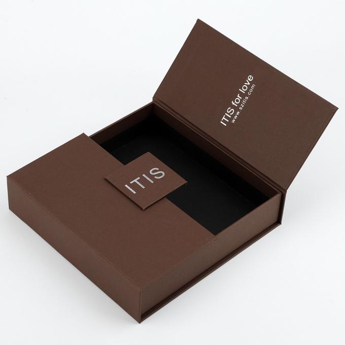 SGS de sellado caliente de la caja de 157g C2s Flip Top Magnetic Jewelry Packaging 1