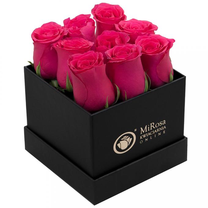 cajas de cartón cuadradas del regalo de la flor 128g con las tapas CMYK 1