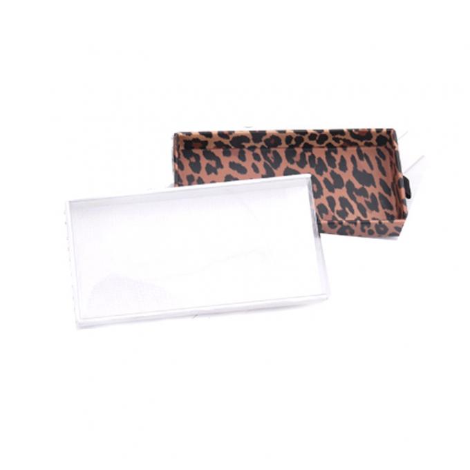 cajas de regalo transparentes de la ventana del leopardo del ANIMAL DOMÉSTICO magnético de la caja de la pestaña 300dpi 2