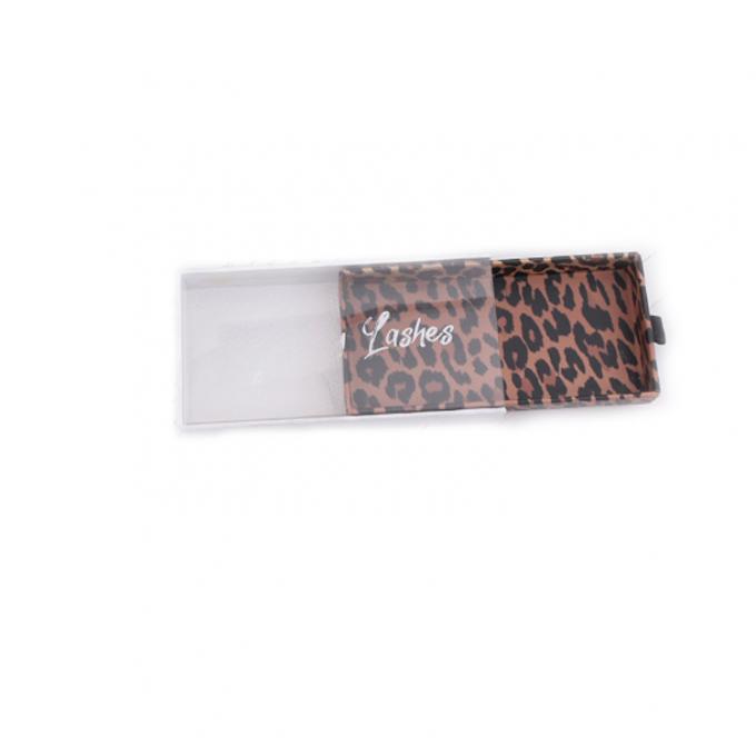 cajas de regalo transparentes de la ventana del leopardo del ANIMAL DOMÉSTICO magnético de la caja de la pestaña 300dpi 1