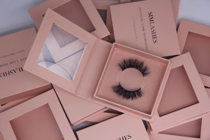 impresión ULTRAVIOLETA de Lash Magnetic Window Box Packaging del ojo 600gsm 2