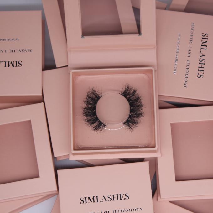impresión ULTRAVIOLETA de Lash Magnetic Window Box Packaging del ojo 600gsm 1