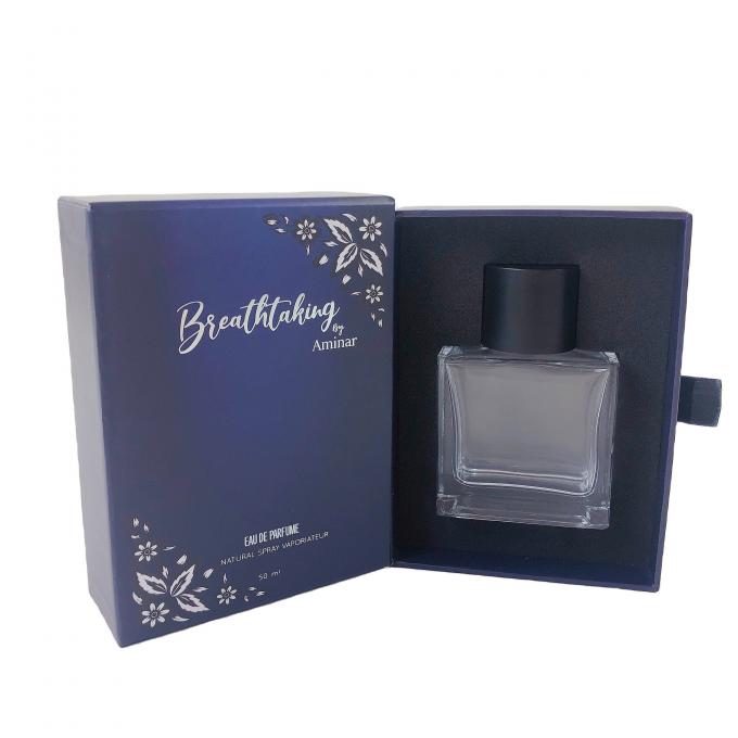 caja de lujo dura del perfume de las cajas de regalo de la cartulina 1000g que empaqueta la hoja caliente ULTRAVIOLETA 1