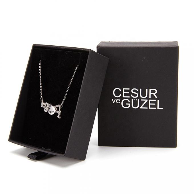 Joyero magnético de lujo con incrustaciones de esponja EVA para collar de anillo 1