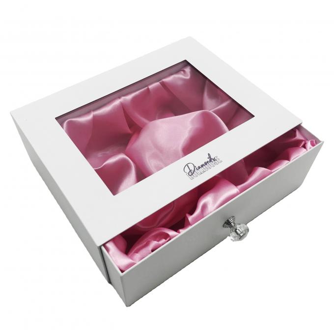 cajas cosméticas del cajón 130g de regalo de las cajas de la cartulina de seda de papel de lujo del parte movible 0