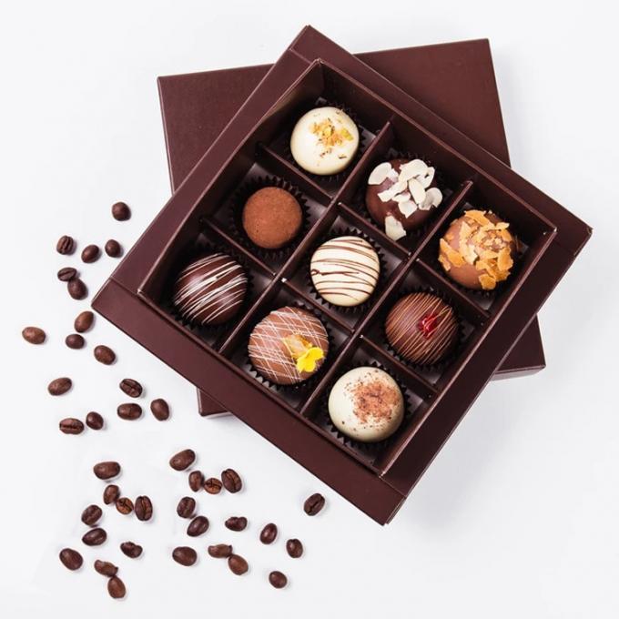 caja de regalo del chocolate 4C que empaqueta las cajas de cartón amistosas de Eco 128gsm 0