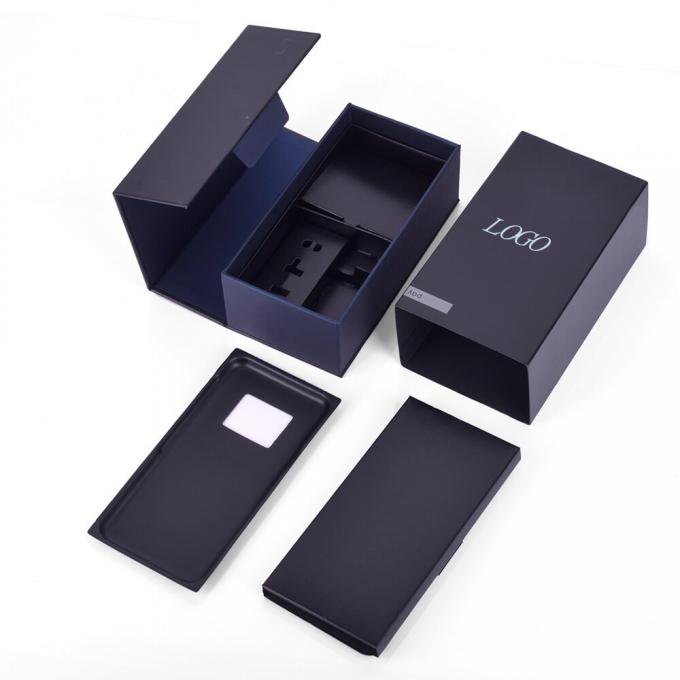 Caja de empaquetado EVA Insert de Smartphone del cierre magnético negro 6 de CMYK 4 1
