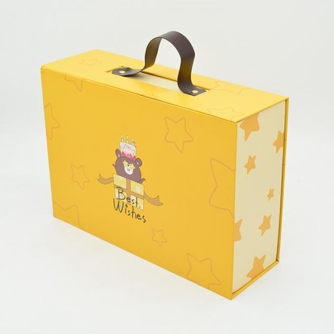 La maleta de encargo al por mayor del cumpleaños formó a niños que las cajas de regalo de la cartulina del imán de la caja de regalo con 3d surgen y que dirigen 0