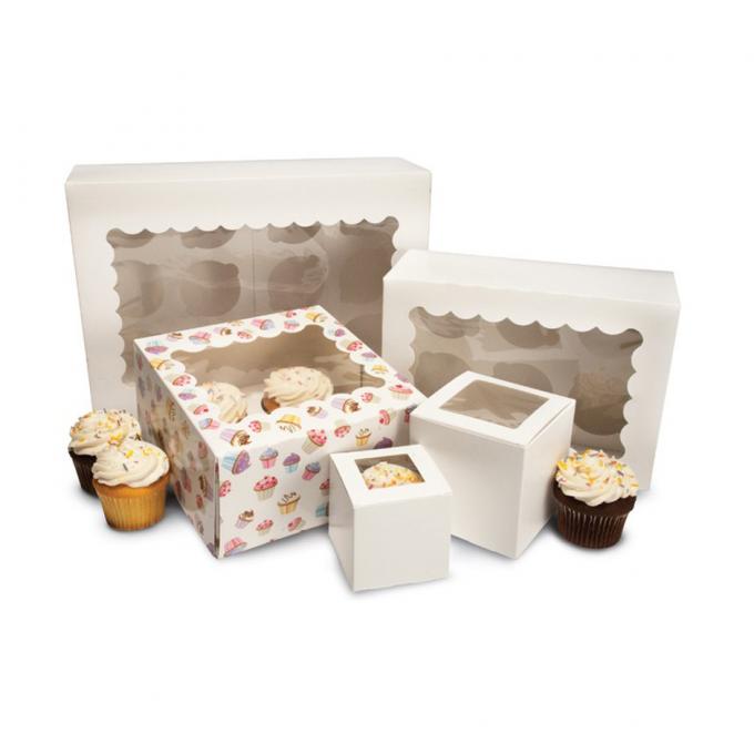 Solo Mini Kraft Paper Cupcake Cake encajona 2 4 6 12 agujeros para la Navidad de la boda 0